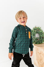 Load image into Gallery viewer, Pine Plaid | HOODED HENLEY