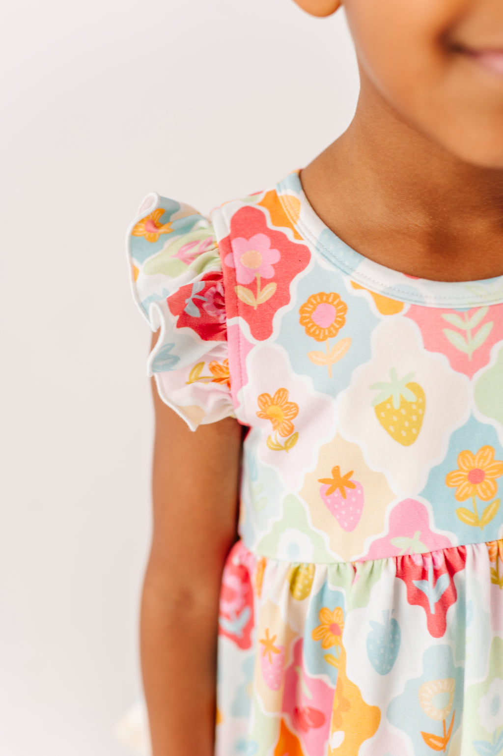 Fruity Floral | Double Ruffle Peplum