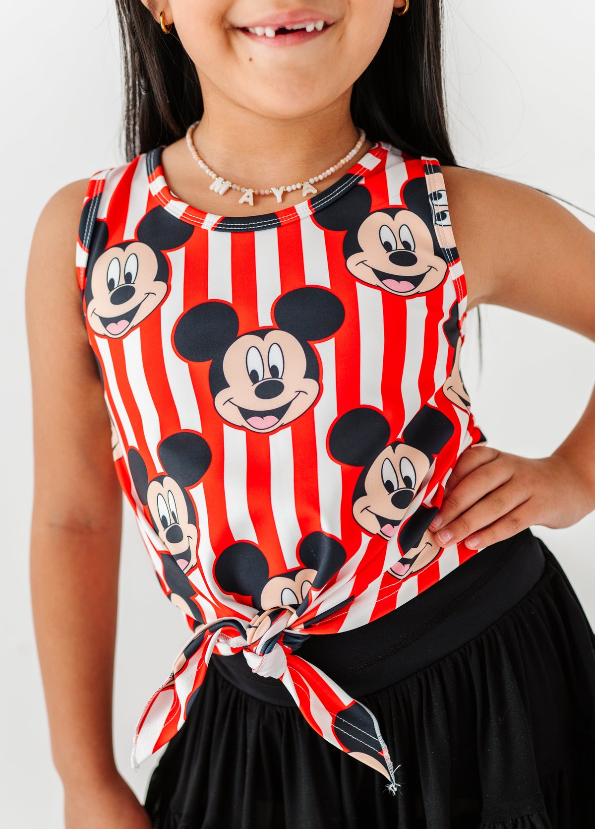 MICKEY Stripe (KIDS) | FRONT-TIE TANK