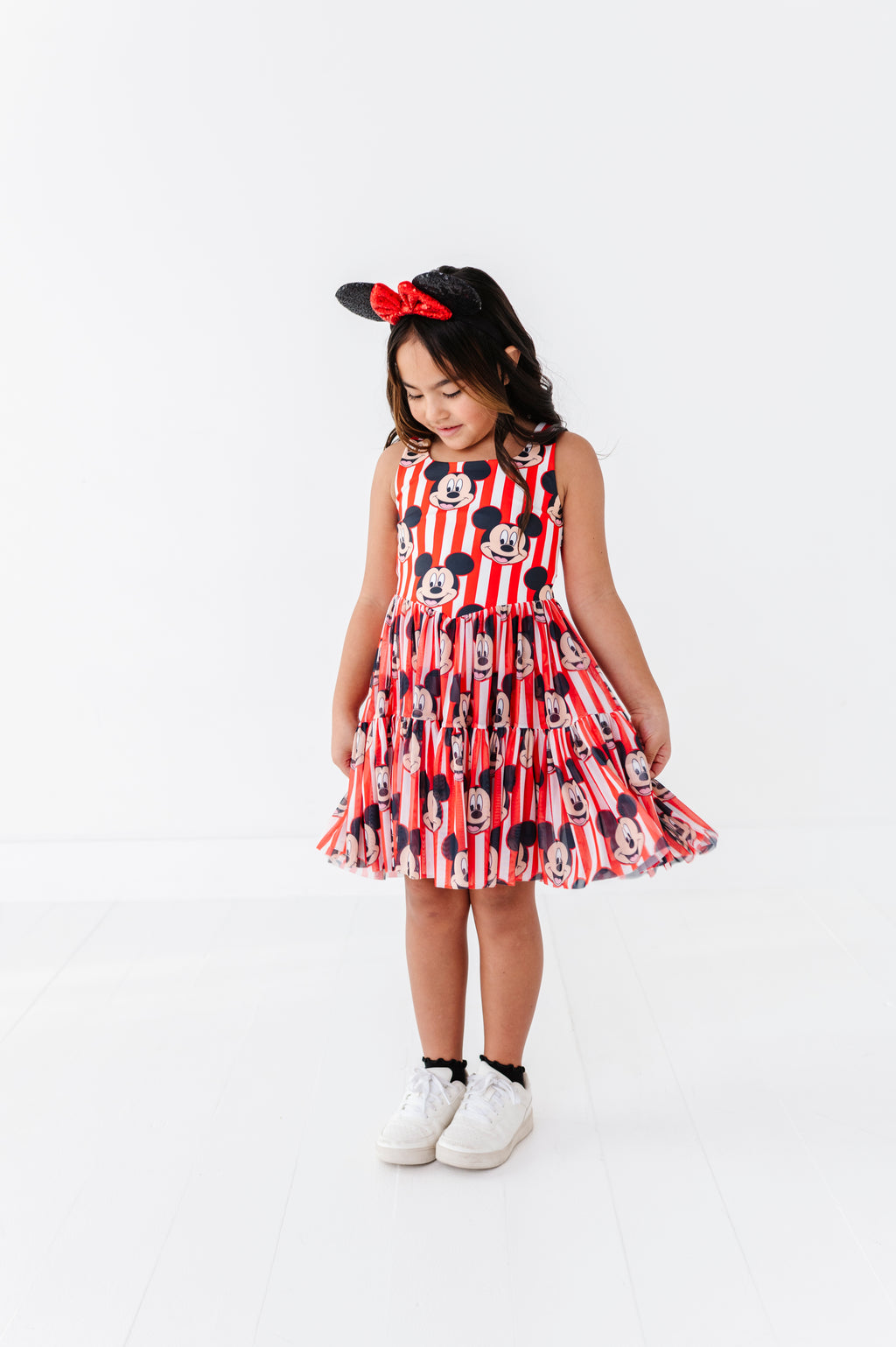 MICKEY Stripe (KIDS) | Mesh DRESS