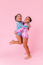 Load image into Gallery viewer, Cabanna Stripes | 1/4th ZIP RASHGUARD 2-PIECE