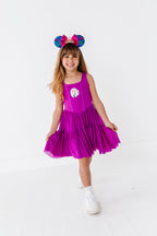 Ana (KIDS) | Raspberry Mesh DRESS