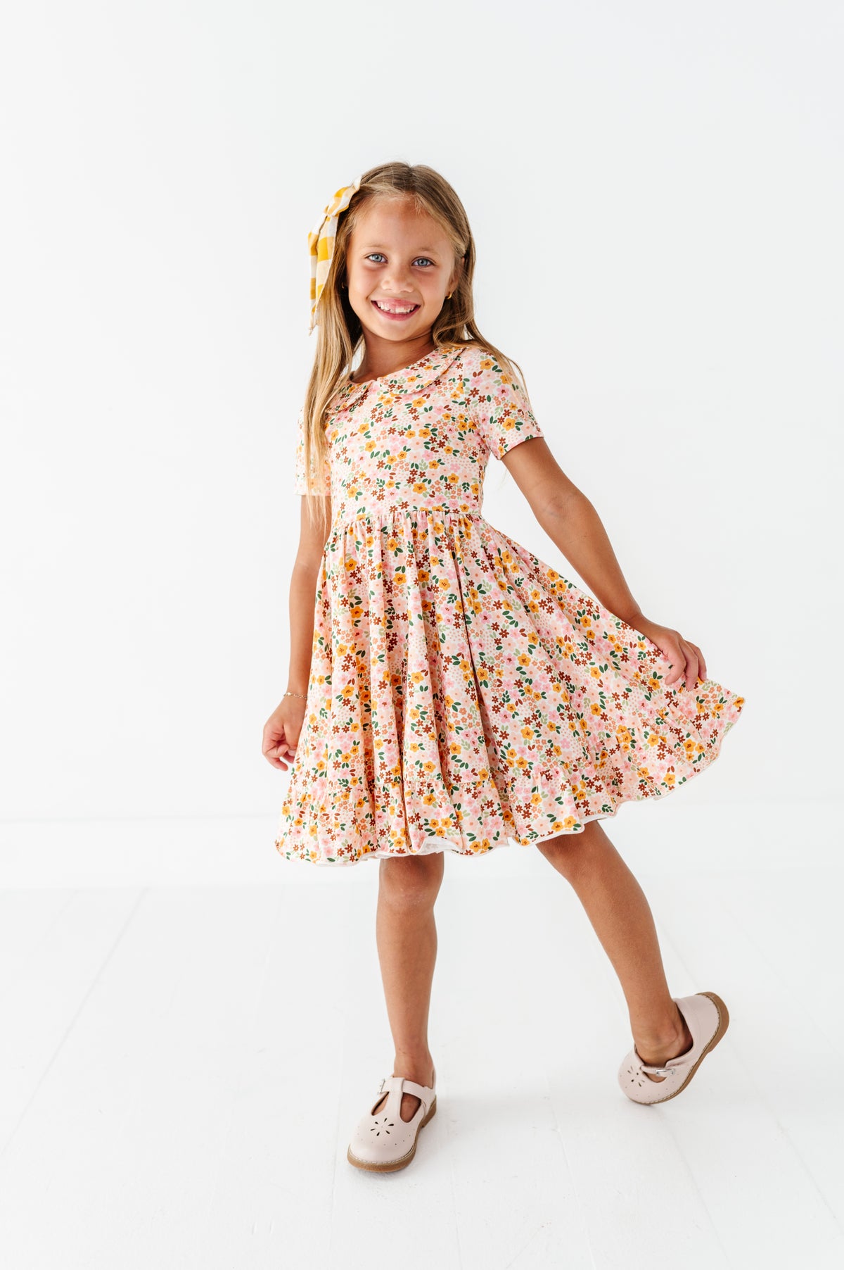 Autumn Posy | Collared Twirl Dress