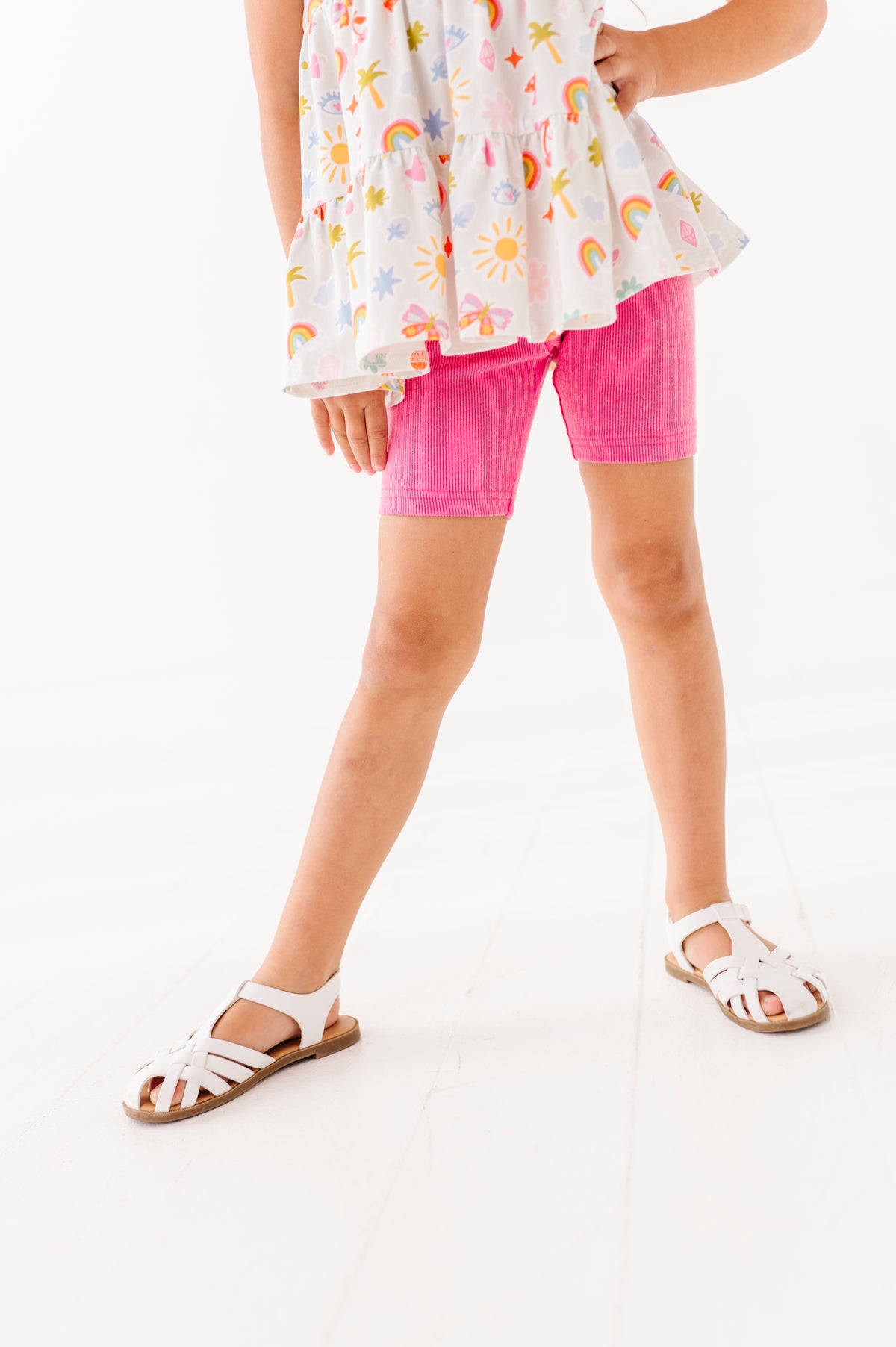Bubblegum | RIBBED BIKER SHORTS