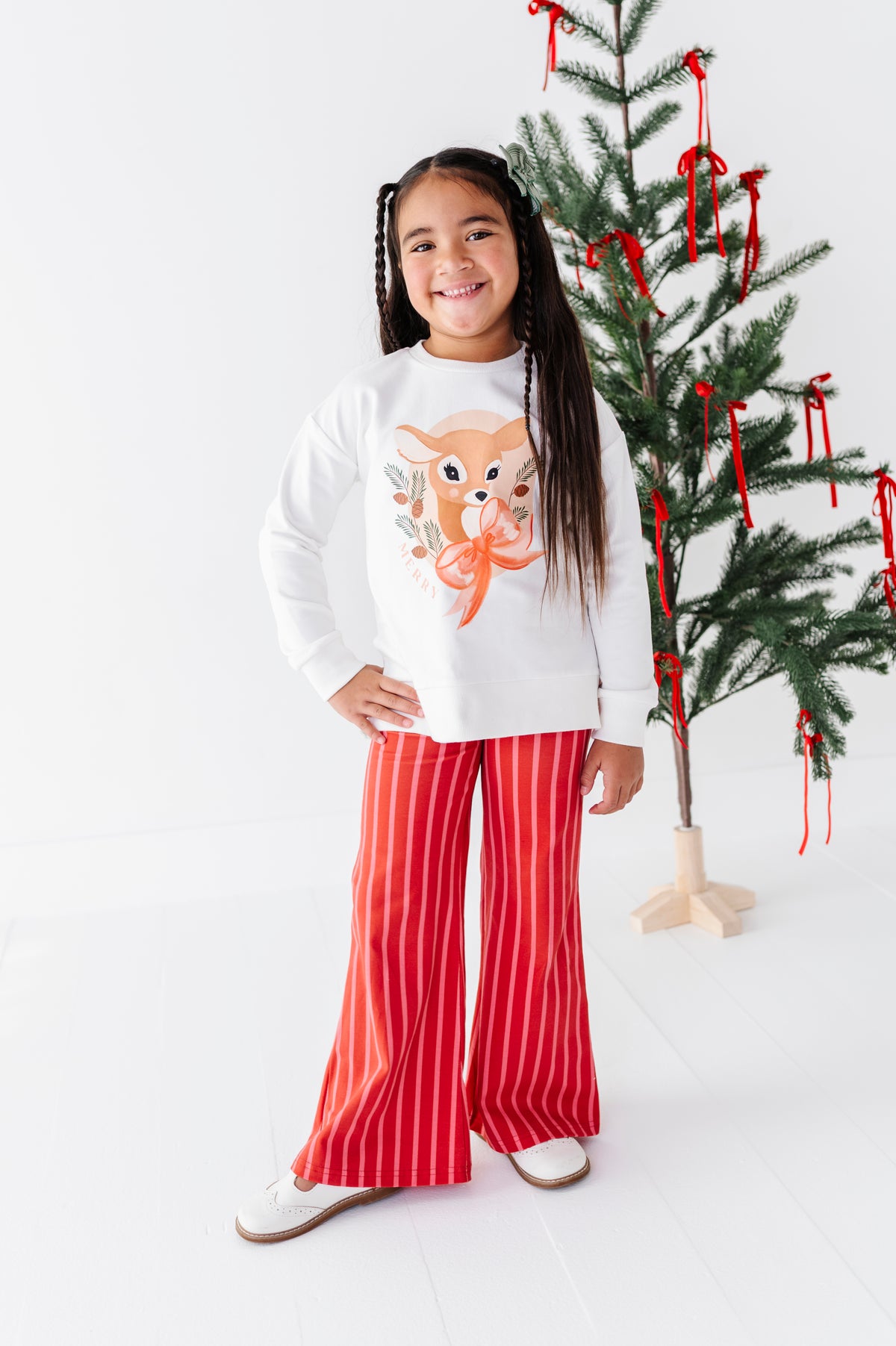 Peppermint Stripes | Wide Leg Pants