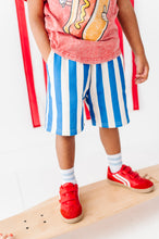 Load image into Gallery viewer, BLUE Spangled Stripes | BOY SHORTS