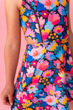 Load image into Gallery viewer, Electric Bloom | Open Sides Active Dress (with shorts!)