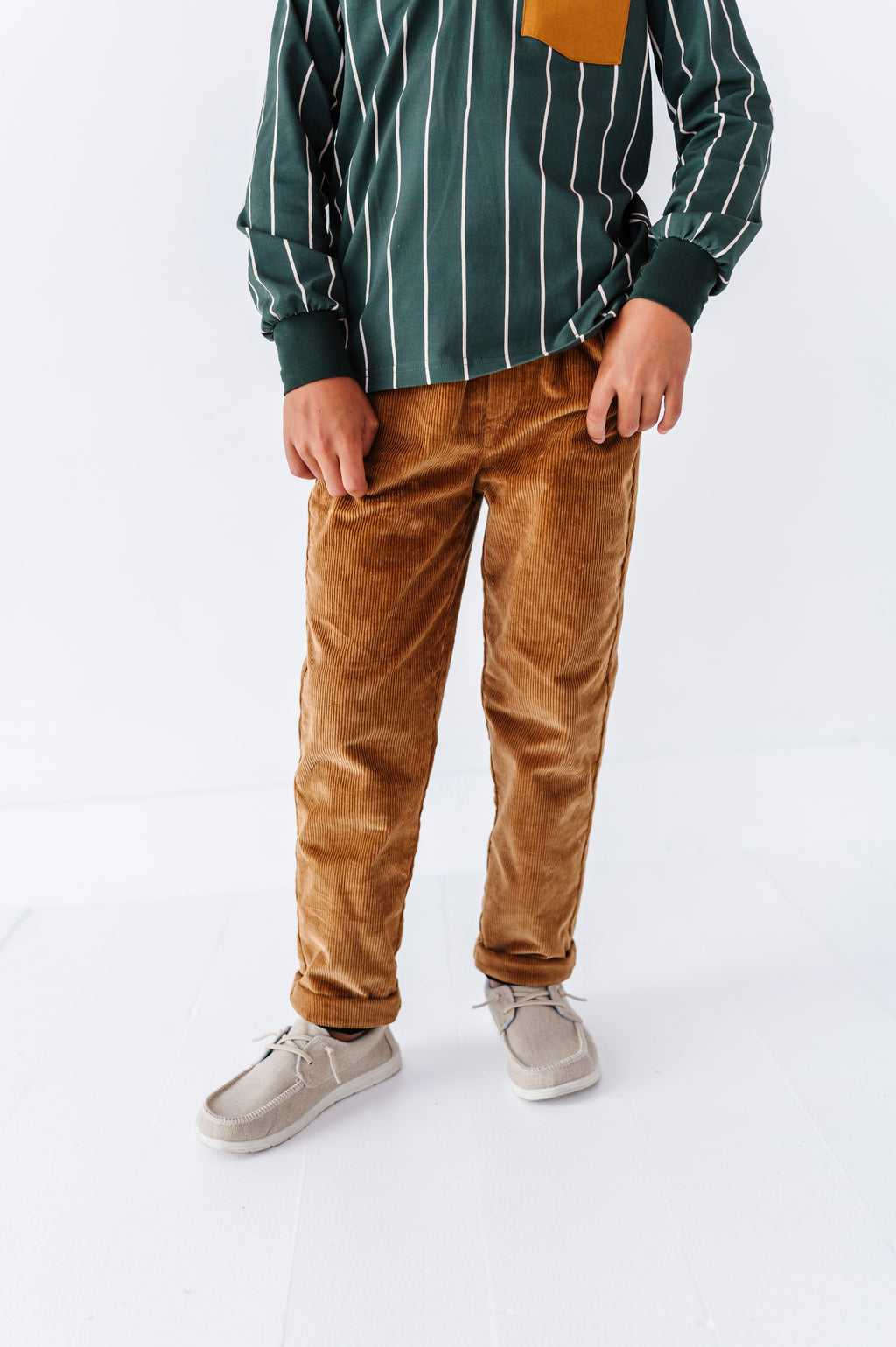 Yuletide Green Stripe | Hoodie Henley