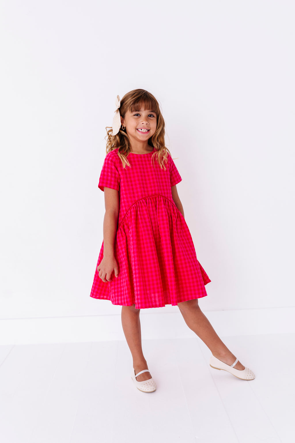 Merry Berry Gingham | Swing Dress