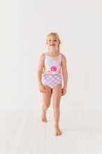 Load image into Gallery viewer, Smilies + Check: Ruffle TWO-PIECE Tankini