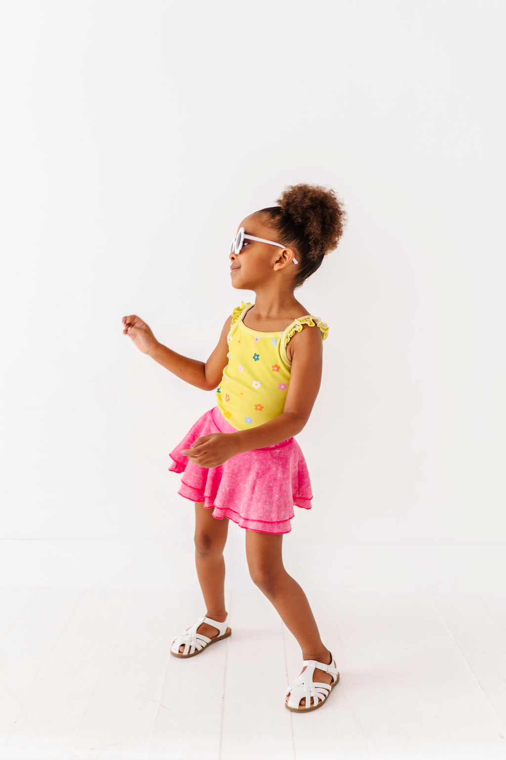 Lemon-Lime Floral | Ribbed Tank