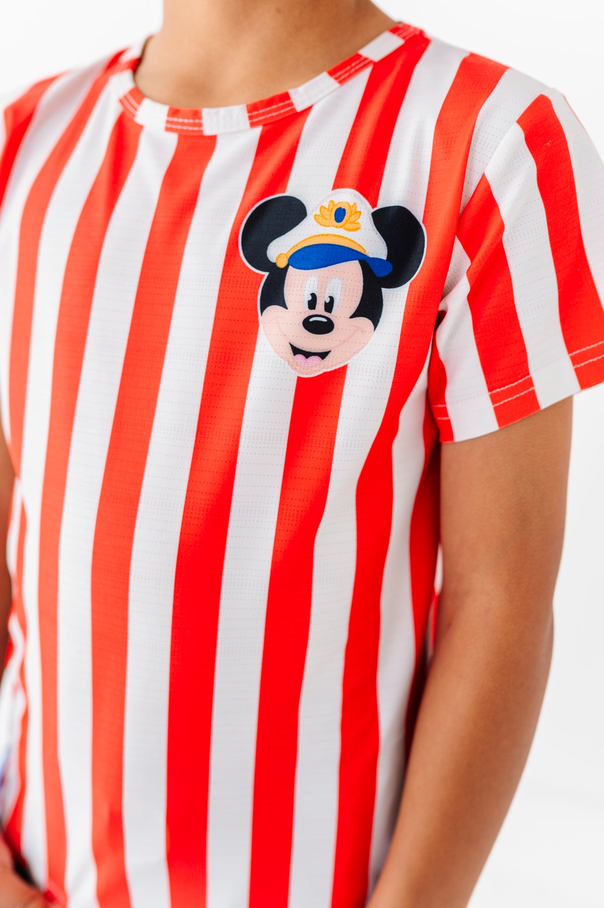 Mickey Pocket (RED Stripes) | KIDS TEE