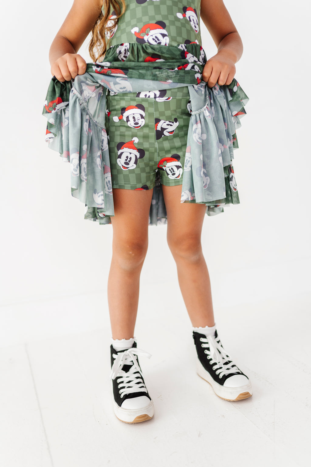 Mickey's Evergreen Check | KIDS Mesh Dress