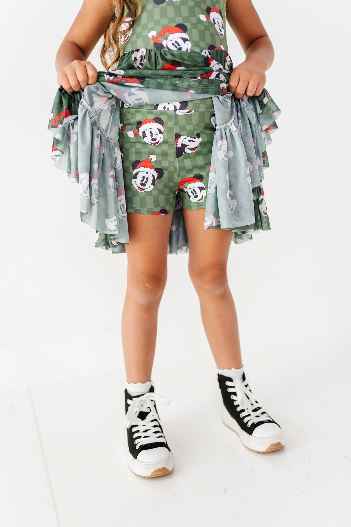 Mickey's Evergreen Check | KIDS Mesh Dress