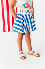 Load image into Gallery viewer, BLUE Spangled Stripes | SKORT