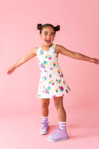 Sugar Berry | Twisty Back Active Dress (with shorts!)