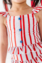 Load image into Gallery viewer, Spangled Stripes | Star Button TWO-PIECE