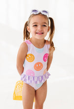 Load image into Gallery viewer, Smilies + Check: Ruffle Skirt ONE-PIECE