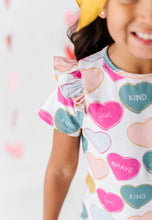 Load image into Gallery viewer, AFFIRMATION HEARTS | Ruffle Shoulder Tee