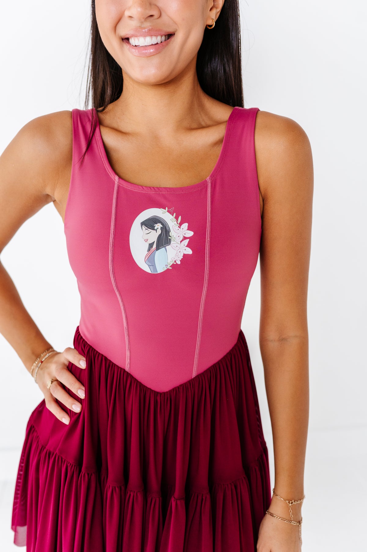 Mulan (ADULT) | Wine Mesh DRESS