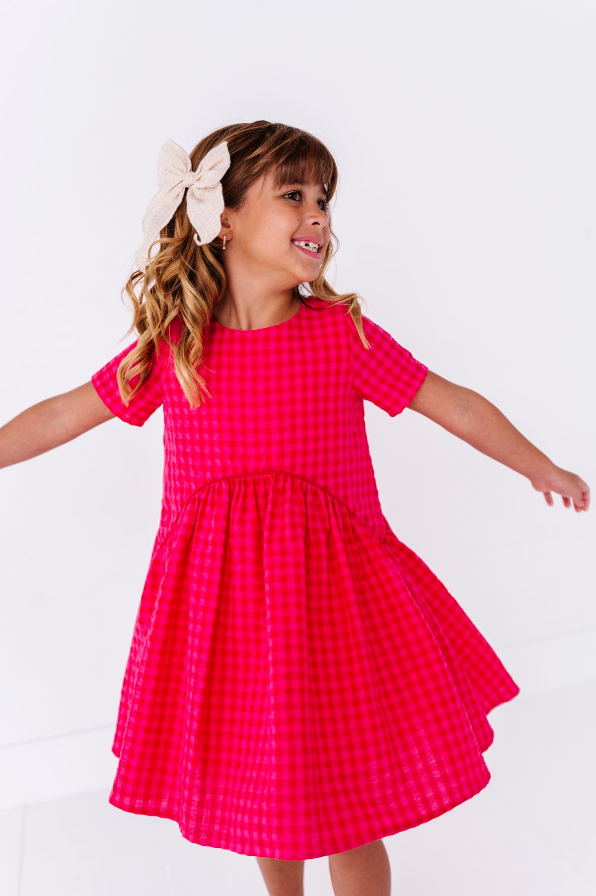 Merry Berry Gingham | Swing Dress