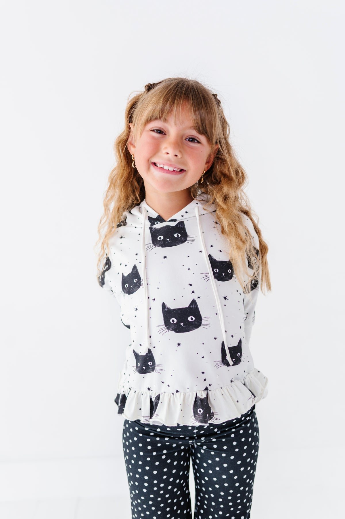 Black Cat Magic | Ruffle Hoodie