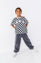 Load image into Gallery viewer, Skateboard Ghost | Checkered Boxy Tee