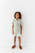 Load image into Gallery viewer, Mint Bay Stripes | BOYS LINEN SET