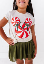 Load image into Gallery viewer, Red Peppermint Mouse | KIDS CREAM TEE