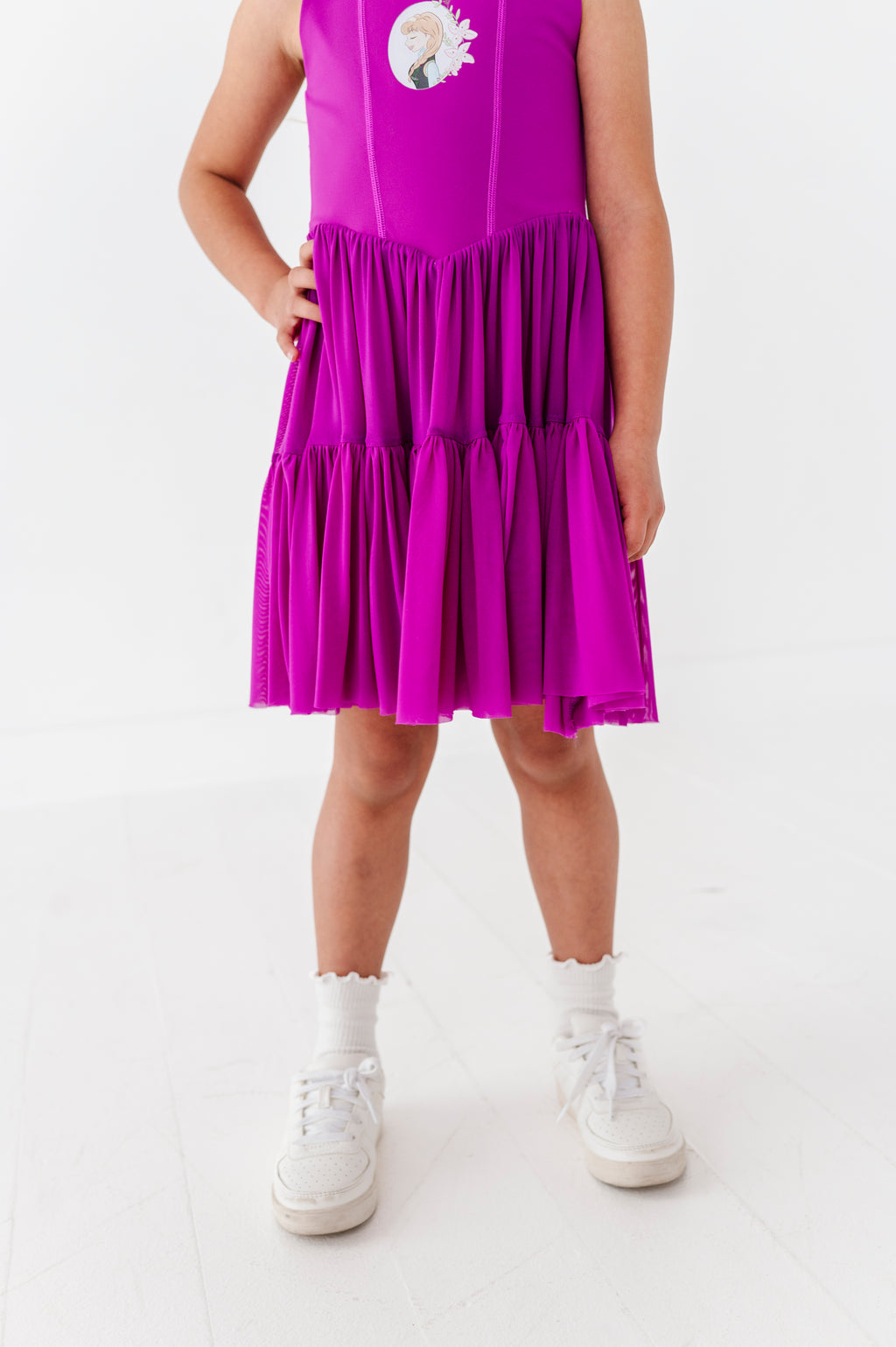 Ana (KIDS) | Raspberry Mesh DRESS