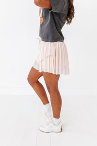 Almond | (ADULT) MESH SKORT