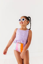 Load image into Gallery viewer, Sunny + Stripes: Ruffle TWO-PIECE Tankini