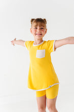 Load image into Gallery viewer, Lemon Drop | Mini Dress + Biker Shorts RIB Set