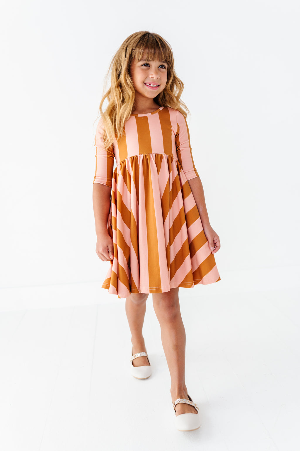 Maple Sugar Stripe | Twirl Dress
