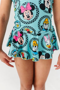 Retro Character Circles | 2-PIECE Skirted Swim