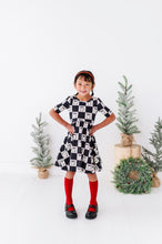 Load image into Gallery viewer, Checkered Bow | Scoop Back Dress