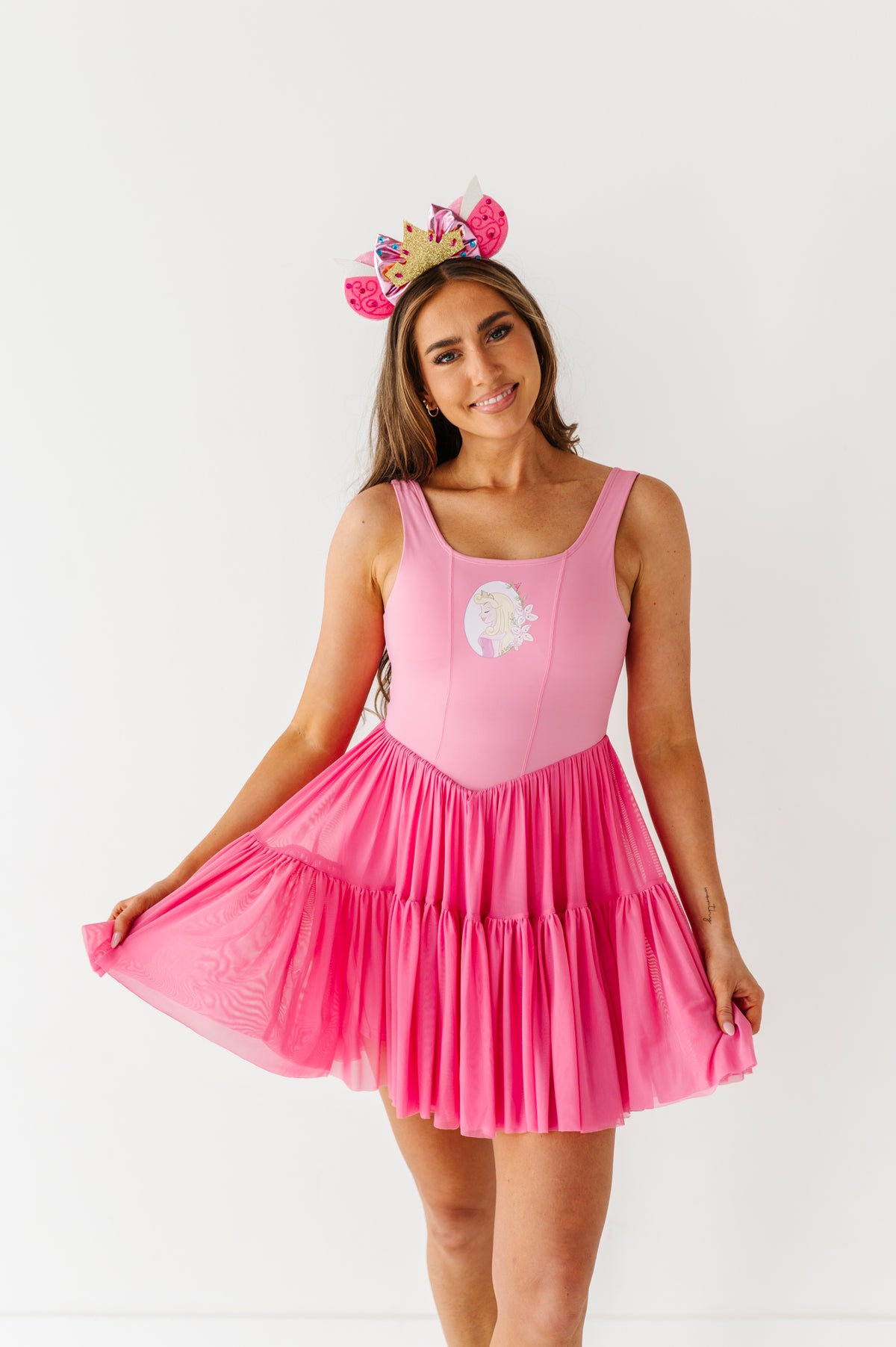 Aurora (ADULT) | Fuchia Mesh DRESS