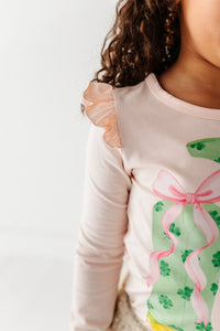 Shamrock Boots | Pink Ruffle Long Sleeve