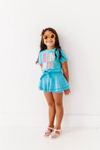 Sunshine | Blue Vintage Front-Tie Tee