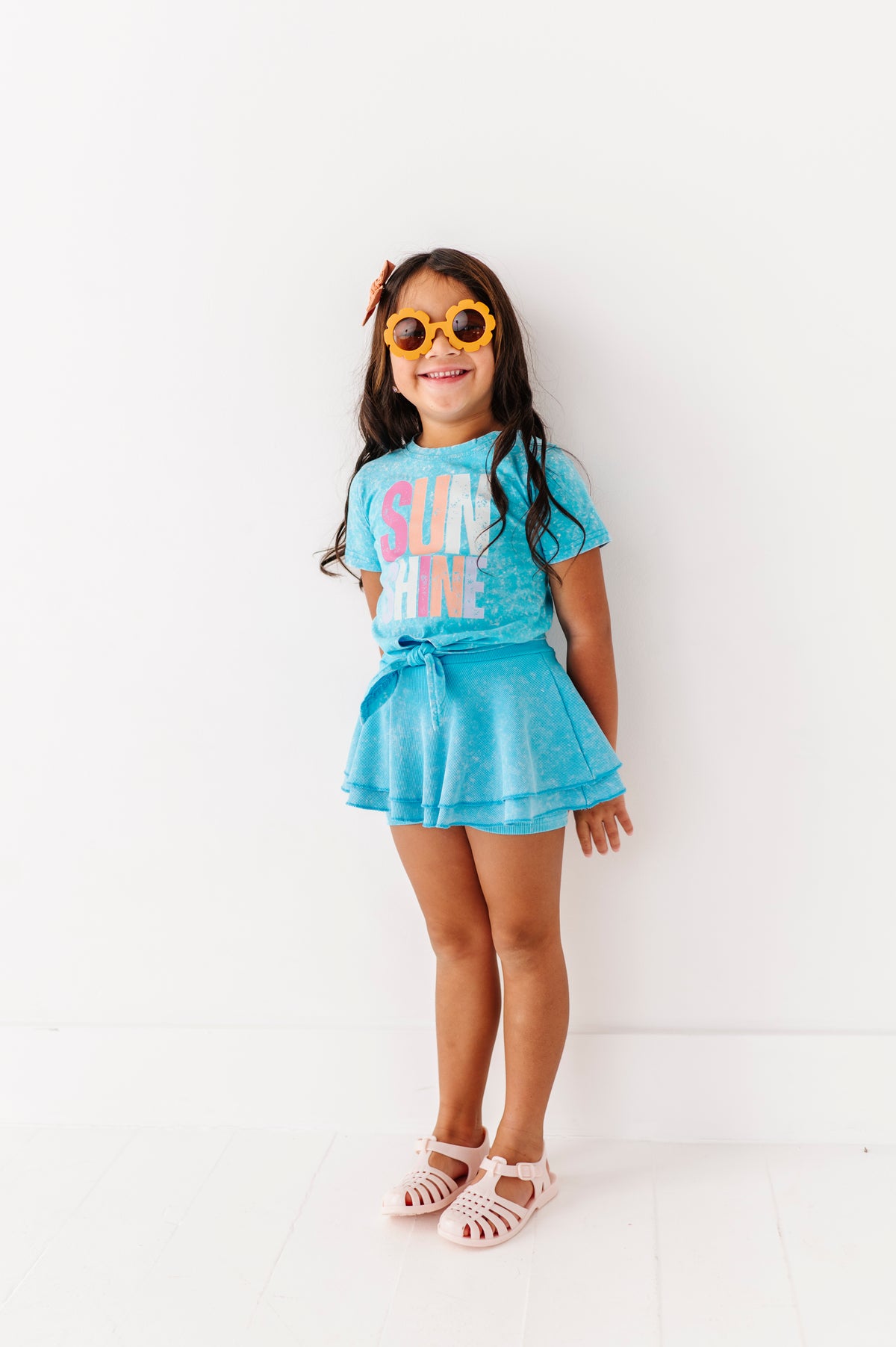 Sunshine | Blue Vintage Front-Tie Tee