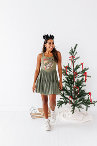 Holiday Snacks | (ADULT) Mesh GREEN DRESS