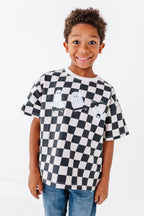 Skateboard Ghost | Checkered Boxy Tee