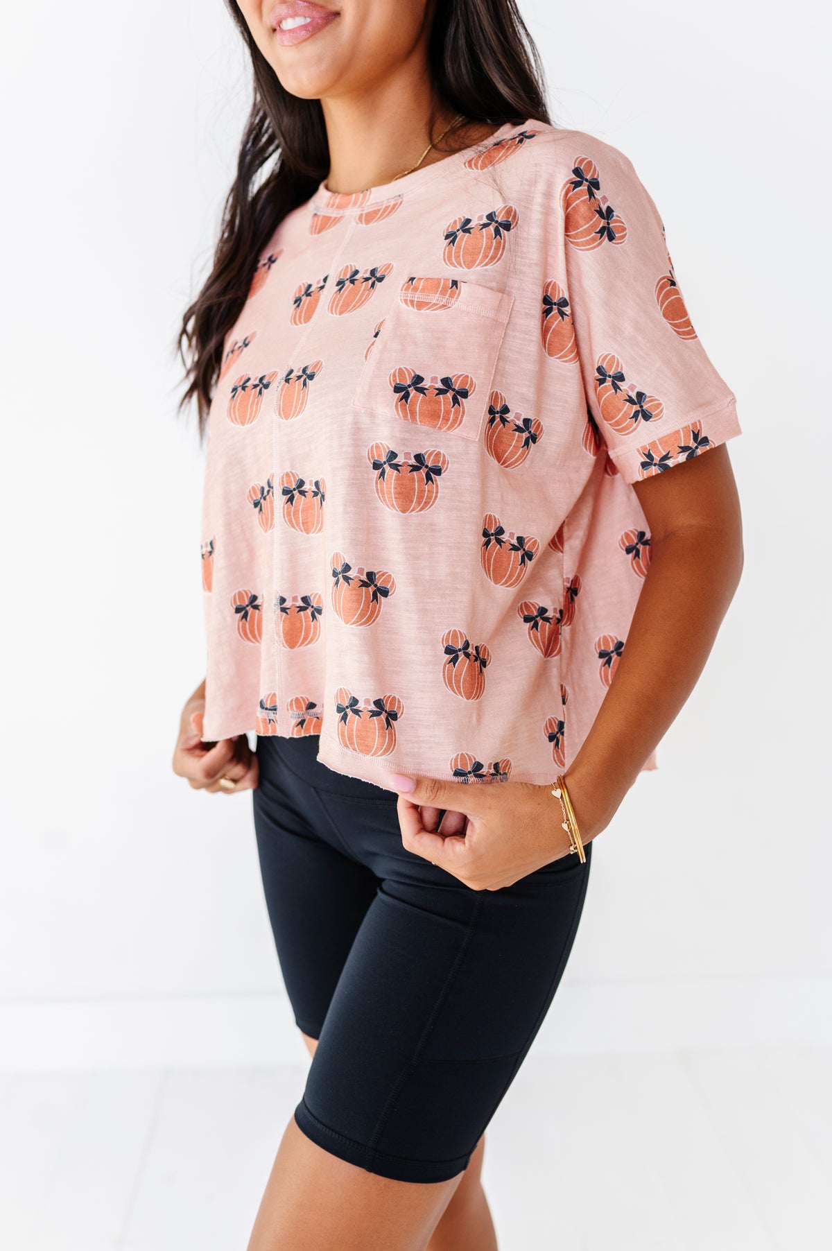 TAN Piggy Pumpkins | ADULT Boxy Crop