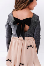 Black Shimmer | Tie-Back Top