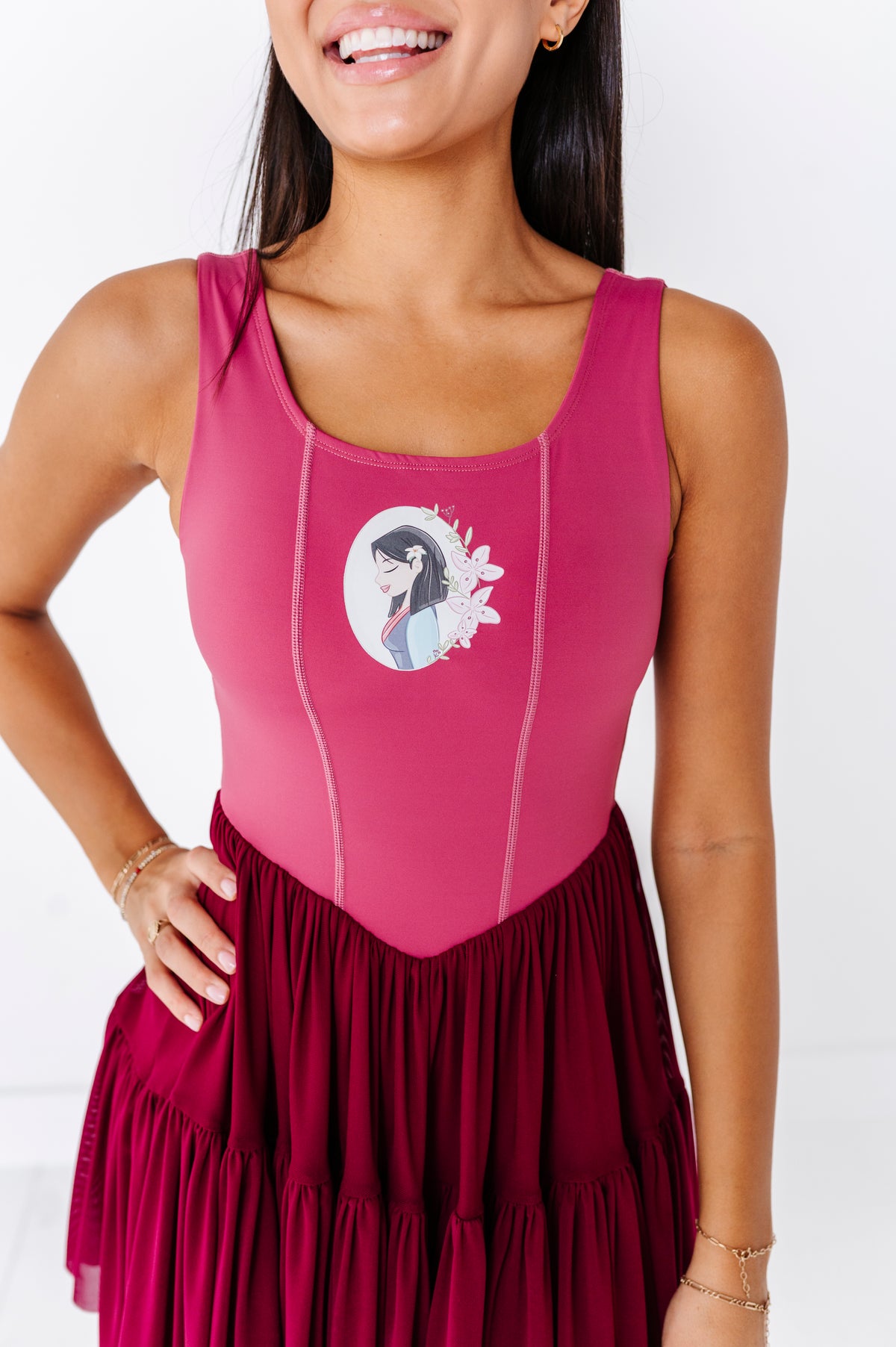 Mulan (ADULT) | Wine Mesh DRESS