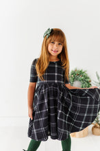 Load image into Gallery viewer, Black Plaid | Scoop Back Dress
