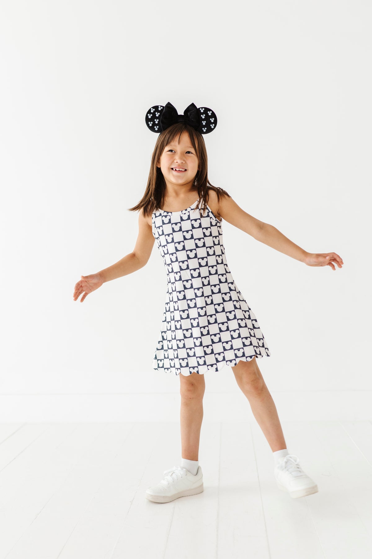 Checkered Mouse | KIDS DRESS (with shorts!)