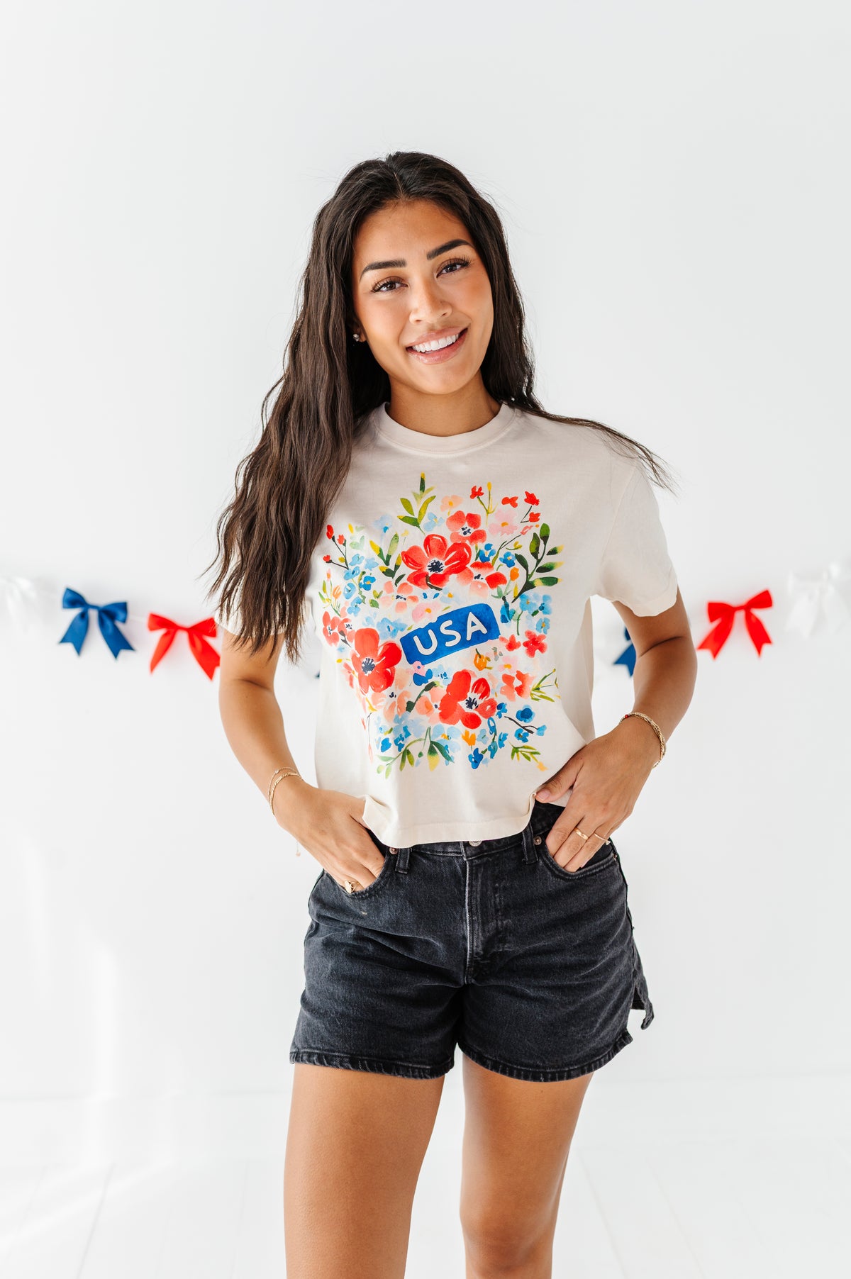 Floral USA | ADULT tees (*CROP + FULL LENGTH HERE)