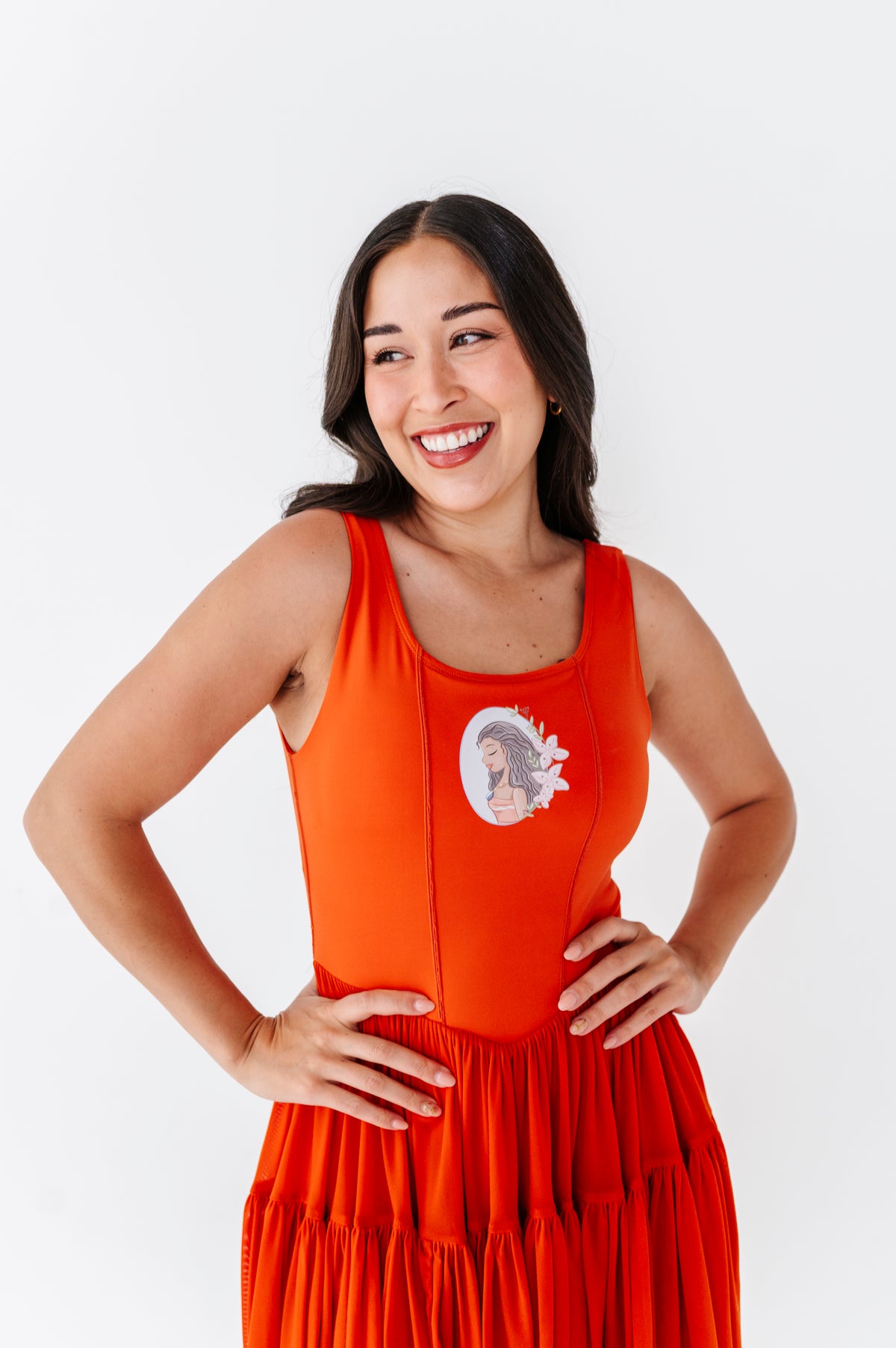 Moana (ADULT) | Burnt Orange Mesh DRESS