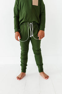 OLIVE RIB | Pocket Joggers